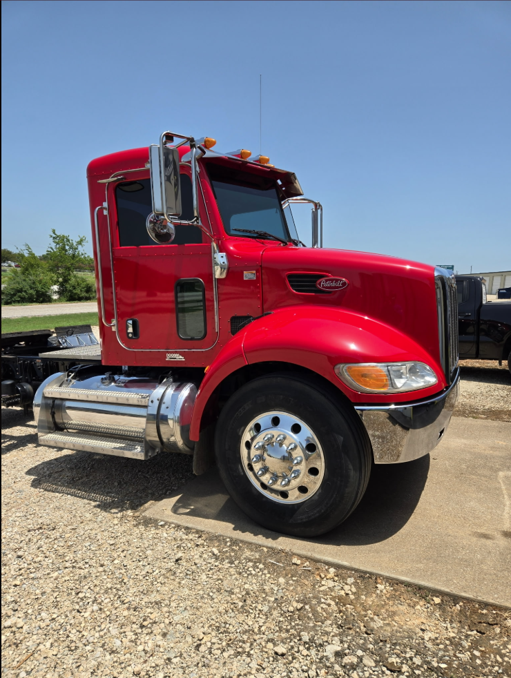 RED PETERBILT SEMI TRUCK AFTER PROFESSIONAL EXTERIOR DETAILING